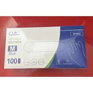 2 Boxes Nitrile disposable gloves 100 Blue Powder Free Medium cleaning salons